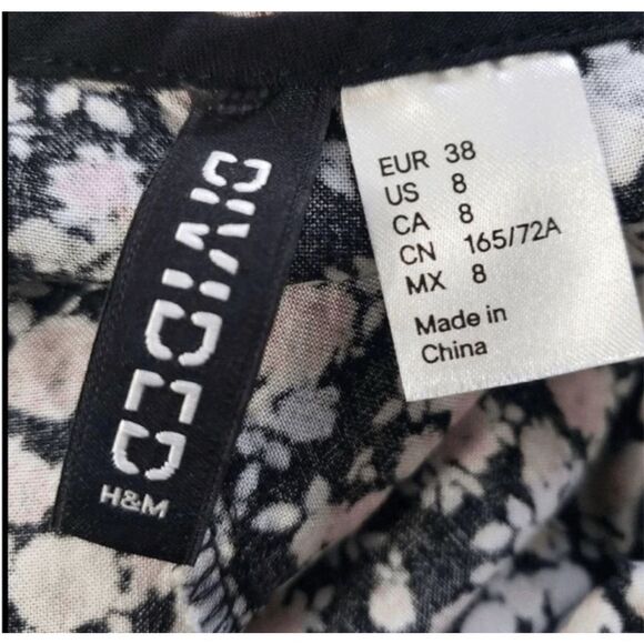 Sleeveless Floral Black Multicolor Romper Size 8 Pockets Elastic-Waist Jumpsuit - Picture 8 of 10